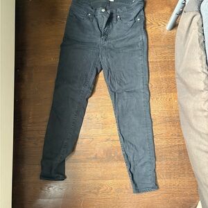 Madewell black skinny jeans 30